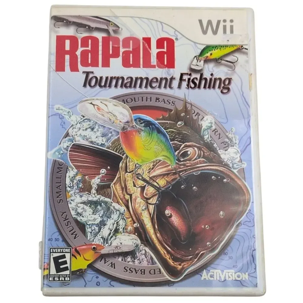 Rapala Tournament Fishing Nintendo Wii Video Game Bass Pike Salmon Tested